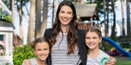 Meghan Ory with her cast members, her daughters in the series 'Chesapeake Shores.'